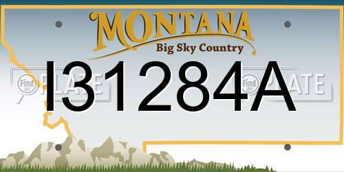 I31284A Montana License Plate