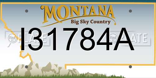 I31784A Montana License Plate