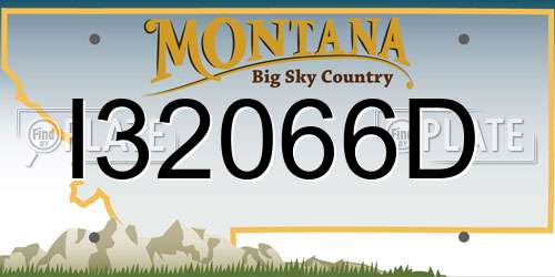 I32066D Montana License Plate