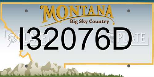 I32076D Montana License Plate