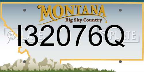 I32076Q Montana License Plate