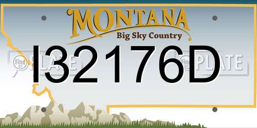 I32176D Montana License Plate