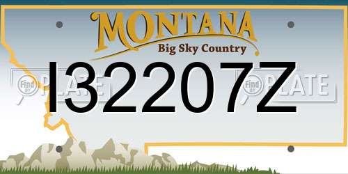 I32207Z Montana License Plate