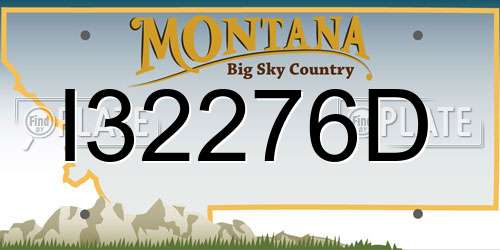 I32276D Montana License Plate