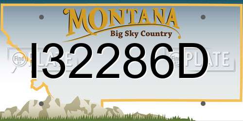 I32286D Montana License Plate
