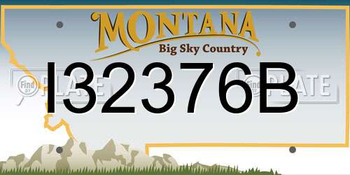 I32376B Montana License Plate