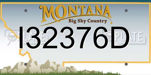 I32376D Montana License Plate