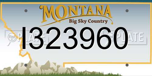 I323960 Montana License Plate