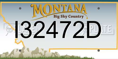 I32472D Montana License Plate