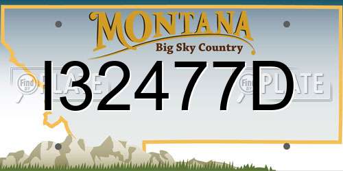I32477D Montana License Plate