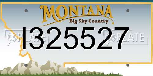 I325527 Montana License Plate