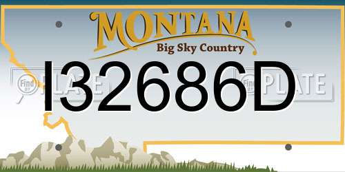 I32686D Montana License Plate