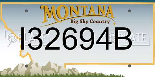 I32694B Montana License Plate