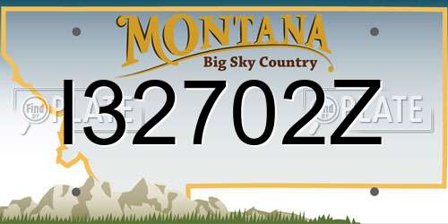 I32702Z Montana License Plate