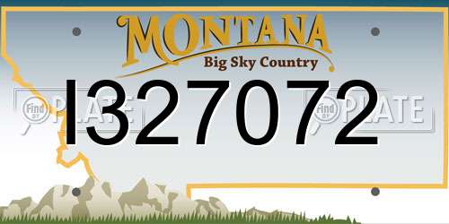 I327072 Montana License Plate
