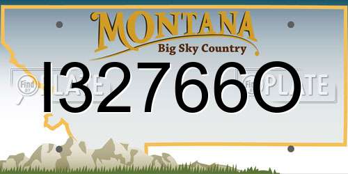 I32766O Montana License Plate