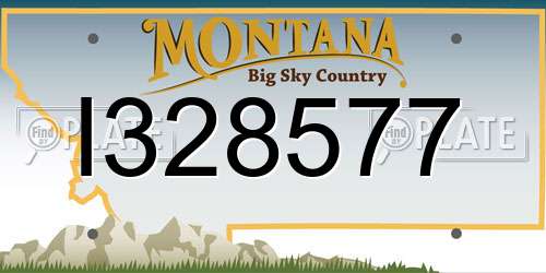 I328577 Montana License Plate