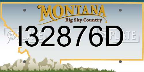 I32876D Montana License Plate