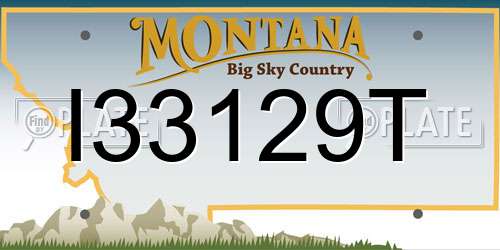 I33129T Montana License Plate