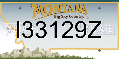 I33129Z Montana License Plate