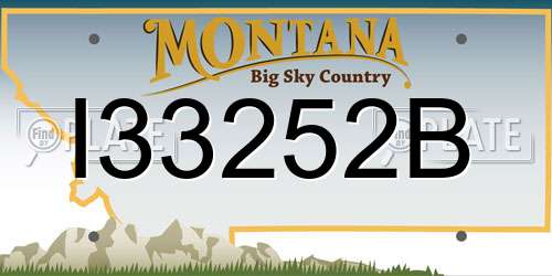 I33252B Montana License Plate