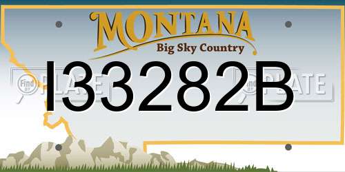 I33282B Montana License Plate