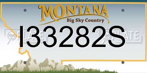 I33282S Montana License Plate