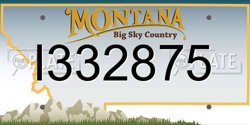 I332875 Montana License Plate