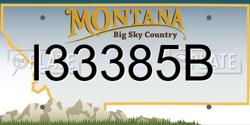 I33385B Montana License Plate