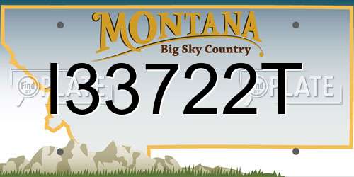 I33722T Montana License Plate