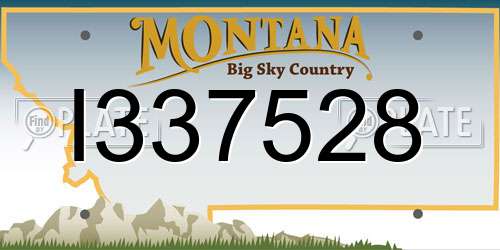 I337528 Montana License Plate