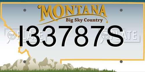 I33787S Montana License Plate