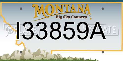 I33859A Montana License Plate