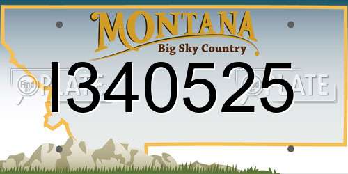 I340525 Montana License Plate