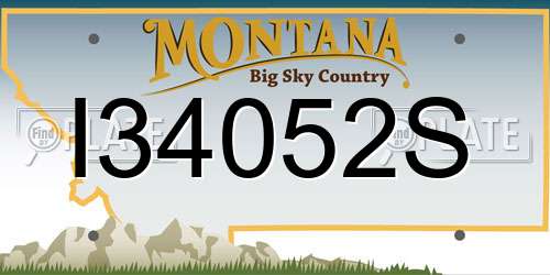 I34052S Montana License Plate