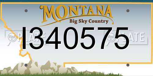 I340575 Montana License Plate