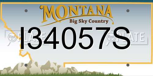 I34057S Montana License Plate