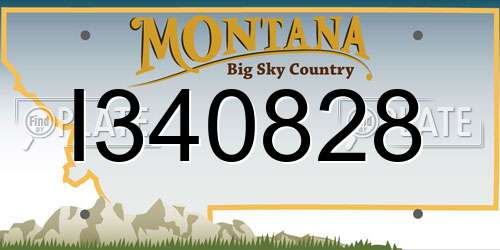 I340828 Montana License Plate