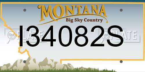 I34082S Montana License Plate