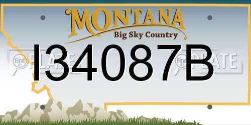 I34087B Montana License Plate