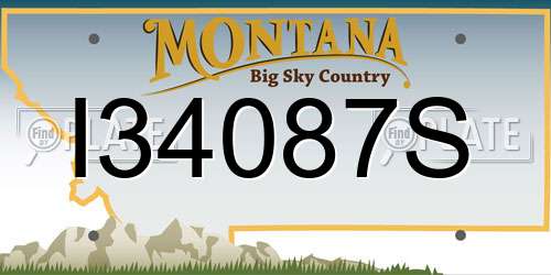 I34087S Montana License Plate