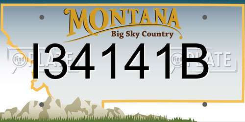 I34141B Montana License Plate