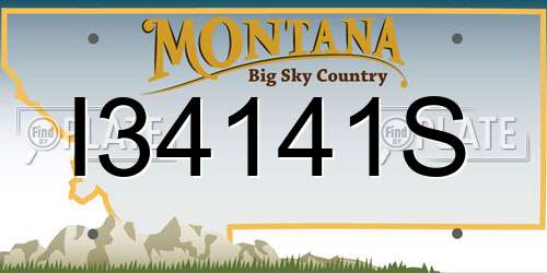 I34141S Montana License Plate