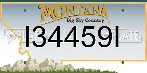 I34459I Montana License Plate