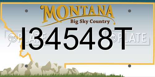 I34548T Montana License Plate