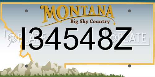 I34548Z Montana License Plate