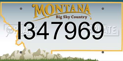 I347969 Montana License Plate