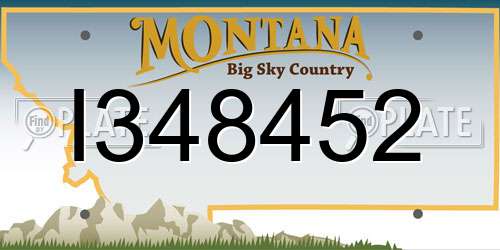 I348452 Montana License Plate