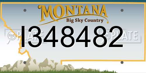I348482 Montana License Plate