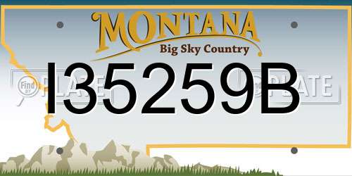 I35259B Montana License Plate